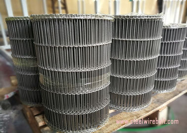 Ceinture plate de grillage de câble, résistance d'alcali de bande de conveyeur de fil plat d'acier inoxydable