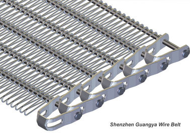 Commande à chaînes de style du u de convoyeur de fil de spirale de ceinture de grillage de l'acier inoxydable 316