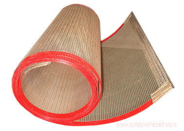Résistance à la traction non-toxique de bande de conveyeur de maille en métal de téflon de PTFE bonne résistante à la chaleur